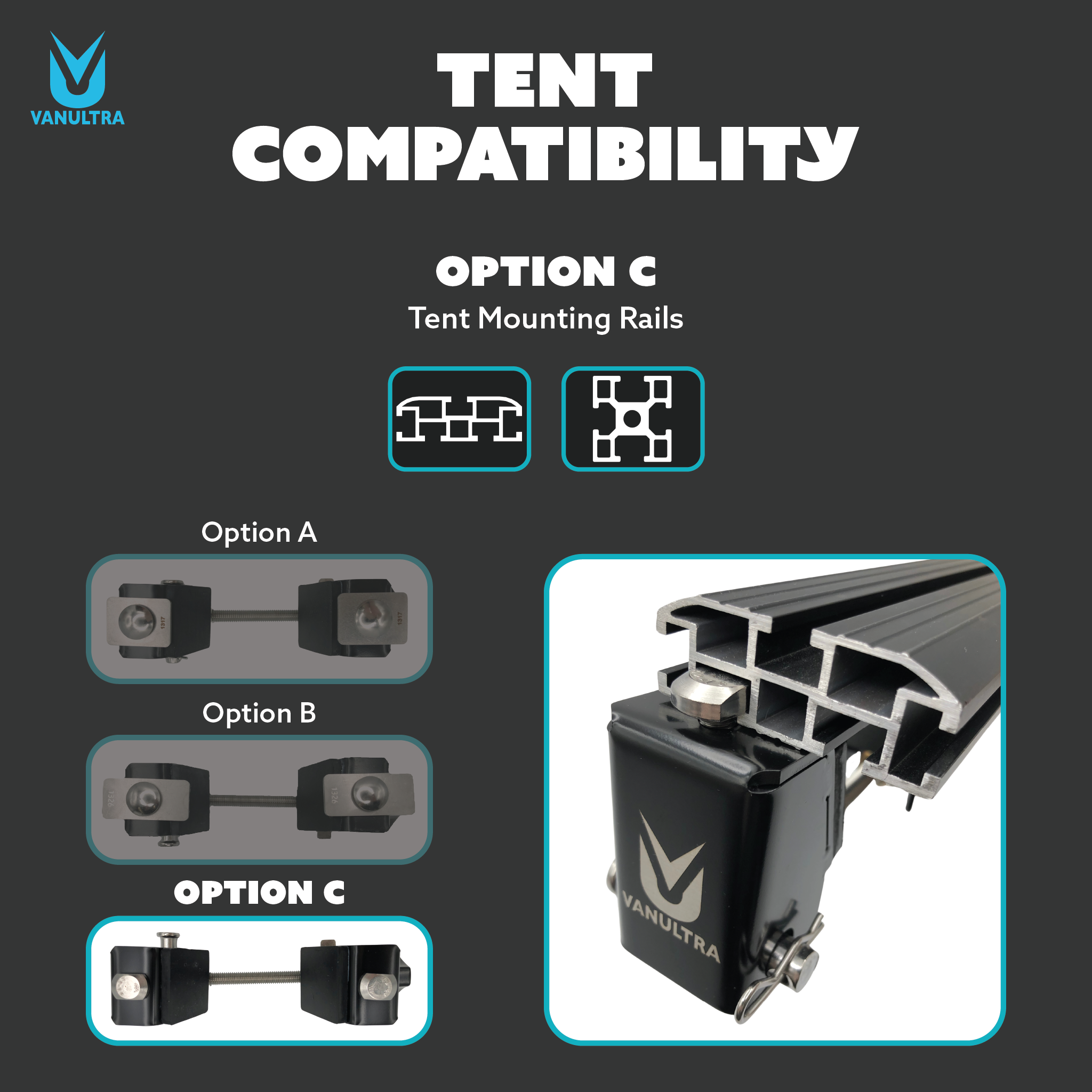 The Slipstream - Quick Release Tent Mounts (Option A)
